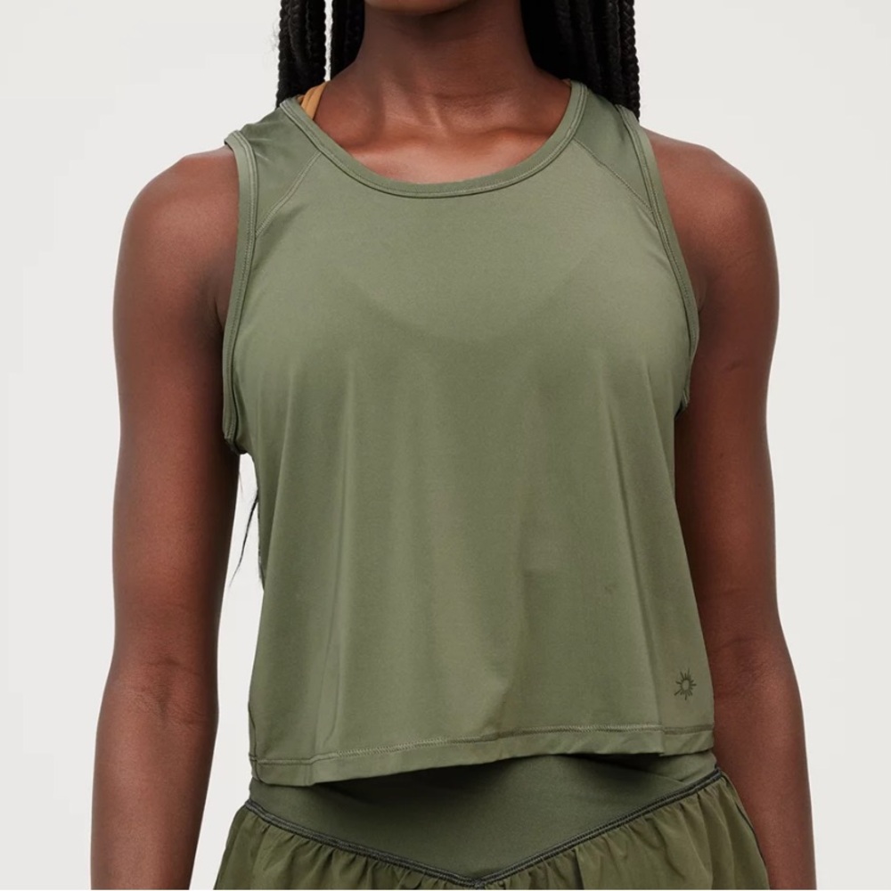 OFFLINE By Aerie Sweat Sesh Cropped Tank Top